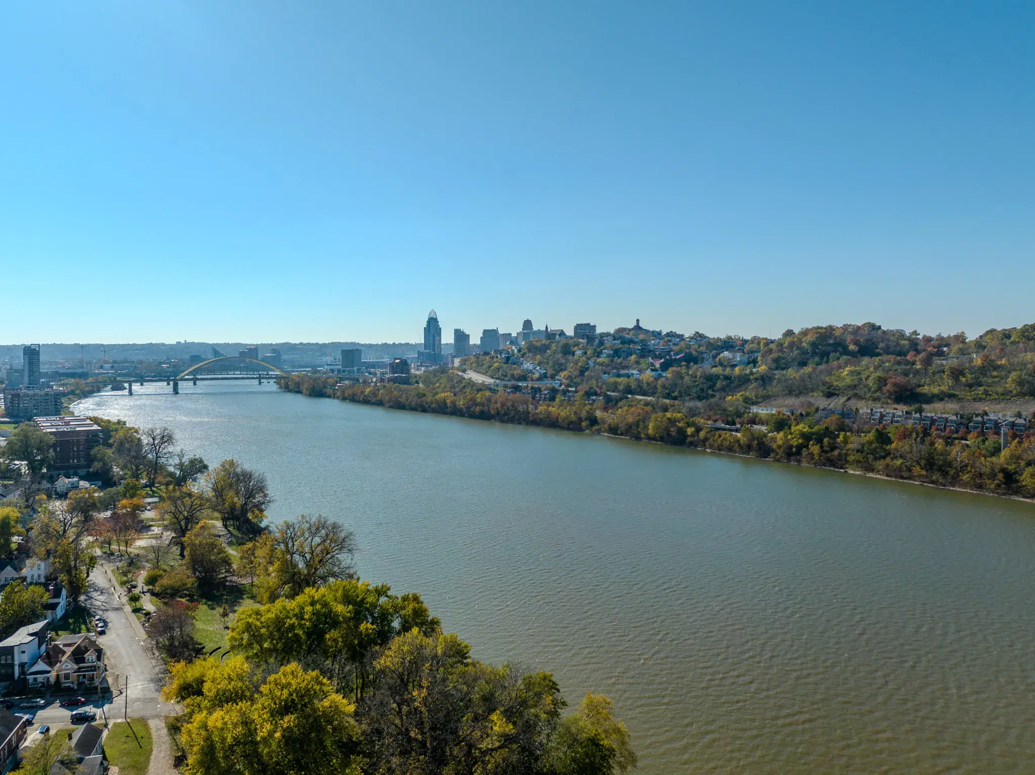 Ohio River aerial view