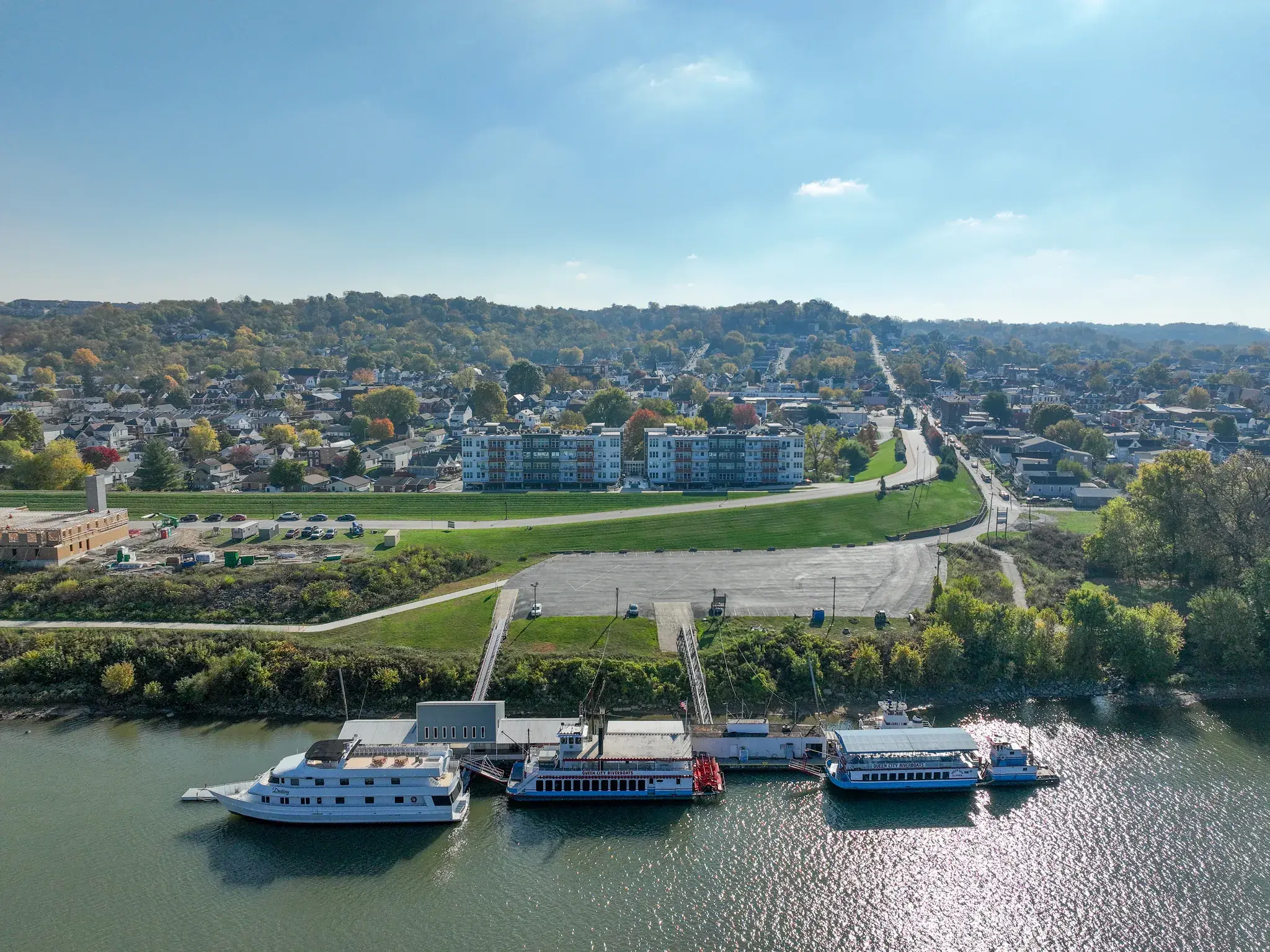 Drone shot of property