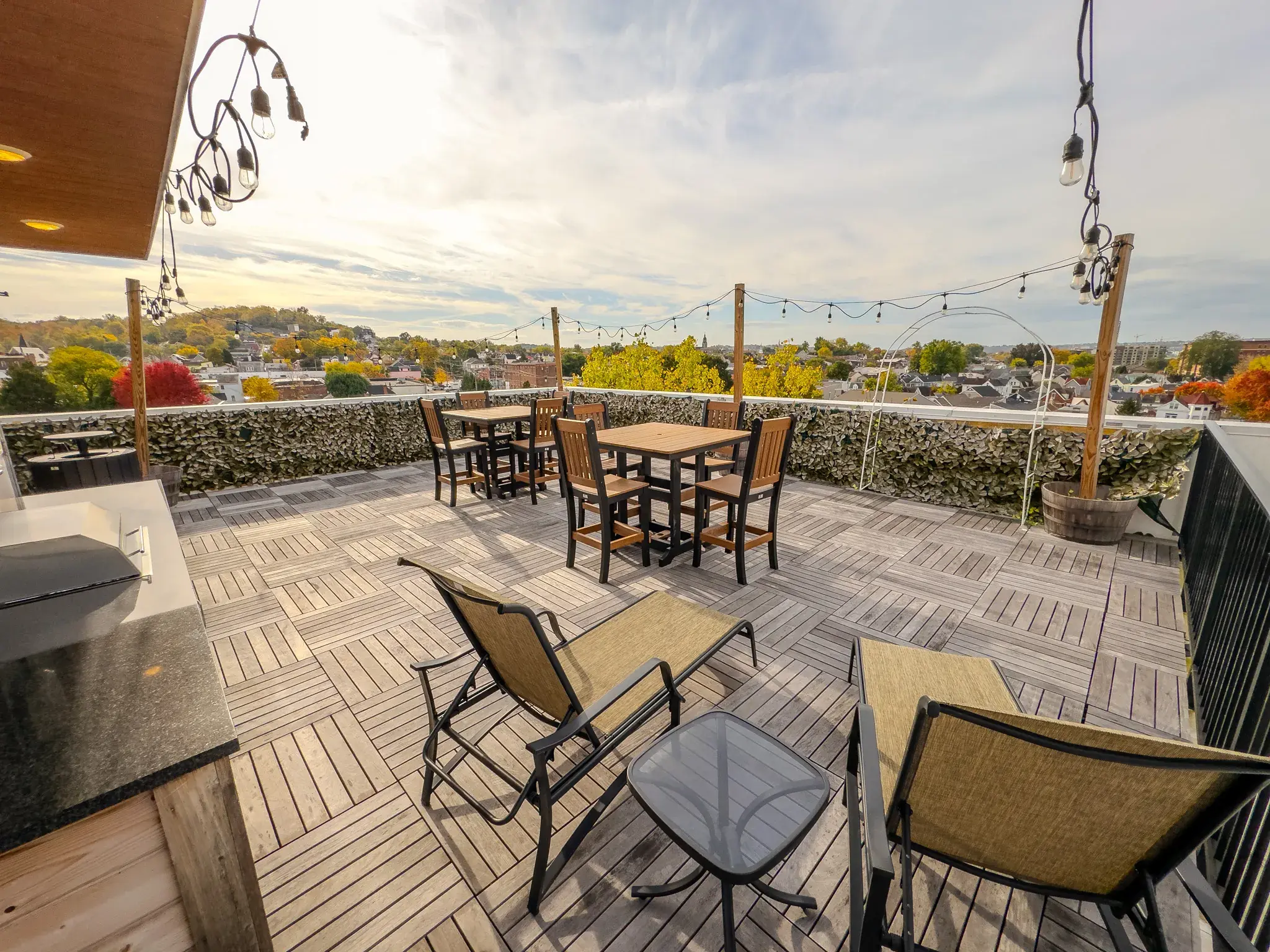Rooftop deck views